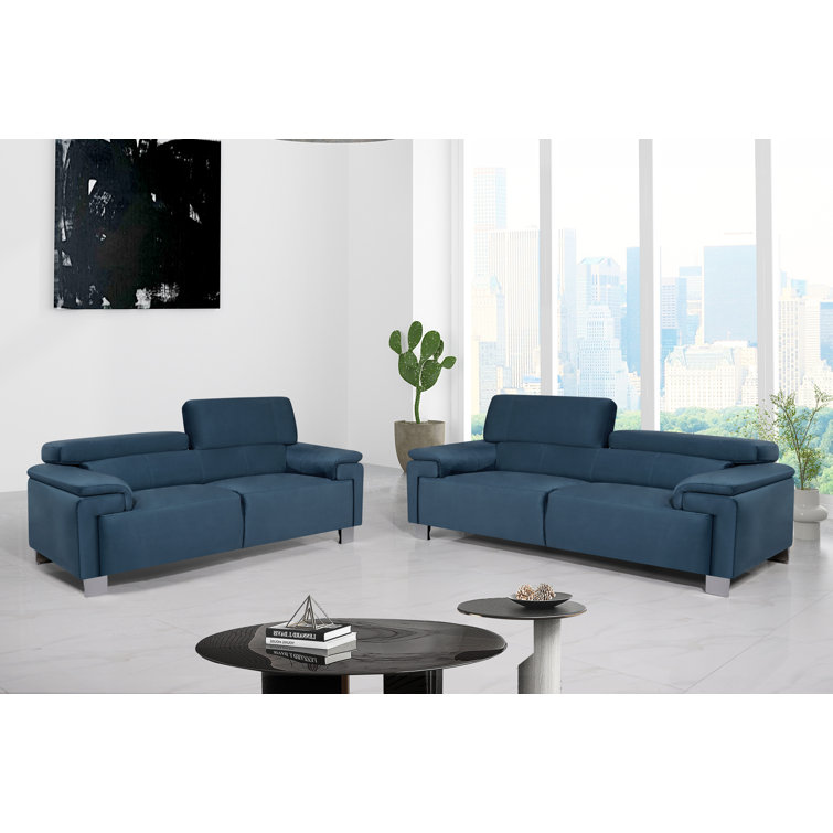 Metro Lane Brandilynn Itallian Inspired Plush Velvet Loveseat 2 Seater